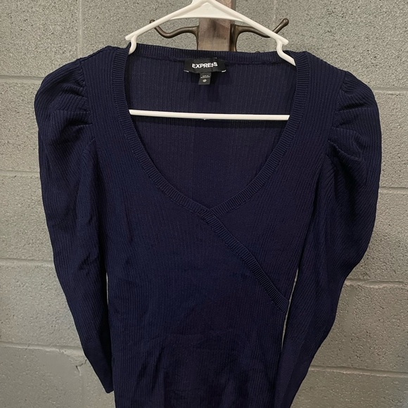 Express Tops - Express Deep Blue Knit Top